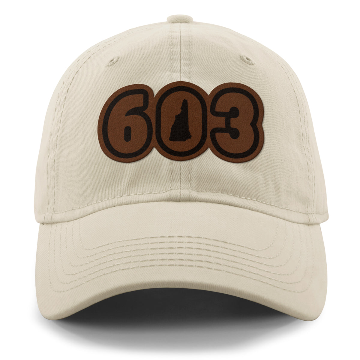 603 New Hampshire Leather Patch Dad Hat