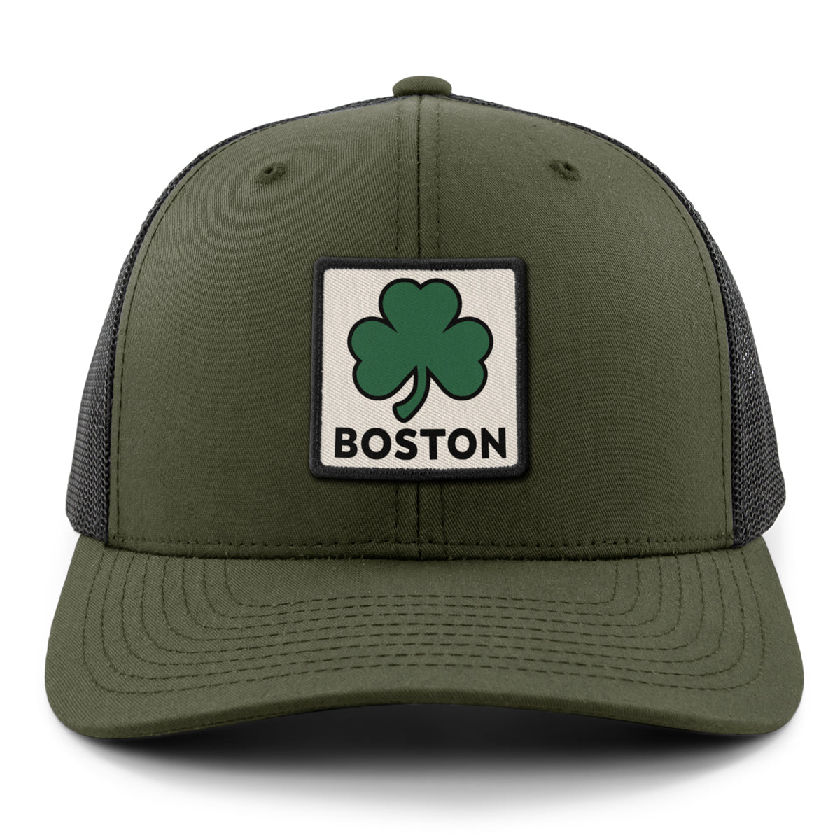 Boston Shamrock Printed Patch Classic Snapback Trucker