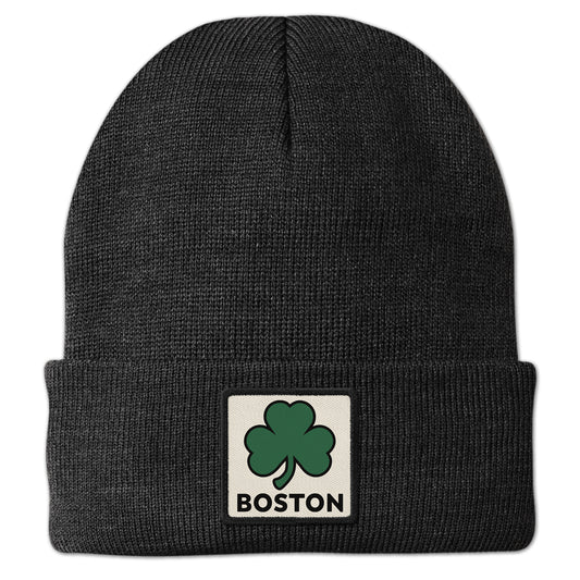 Boston Shamrock Printed Twill Cuff Knit - Chowdaheadz