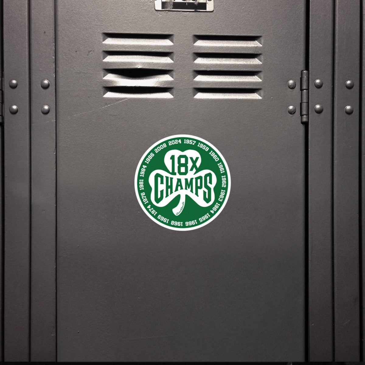 Boston 18x Champs Shamrock Sticker