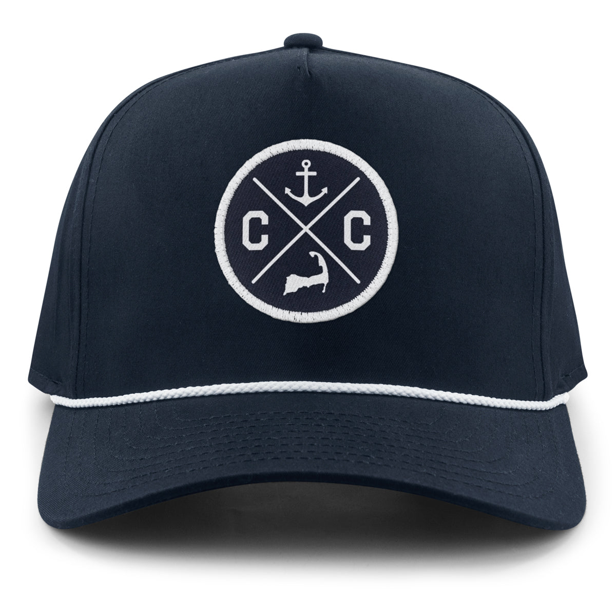 Cape Cod Emblem Circle Patch Rope Performance Hat