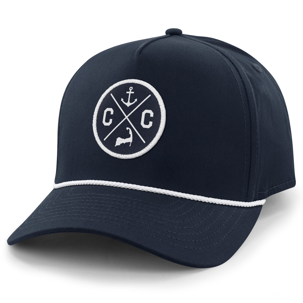 Cape Cod Emblem Circle Patch Rope Performance Hat