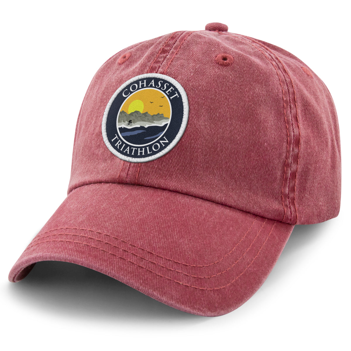 Cohasset Triathlon Patch Washed Dad Hat - Chowdaheadz