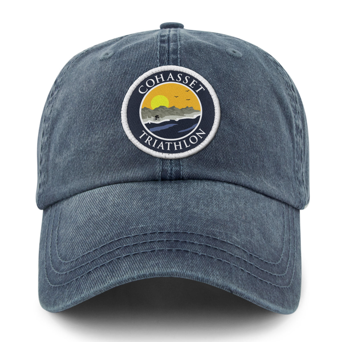 Cohasset Triathlon Patch Washed Dad Hat - Chowdaheadz