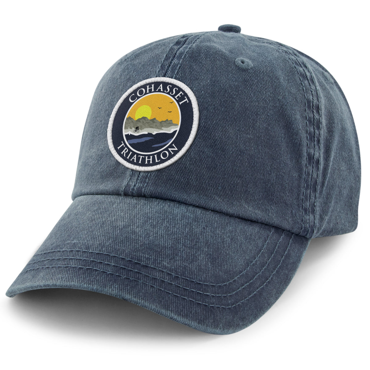 Cohasset Triathlon Patch Washed Dad Hat - Chowdaheadz