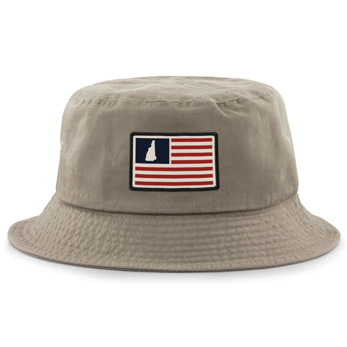 New Hampshire USA Flag Patch Bucket Hat