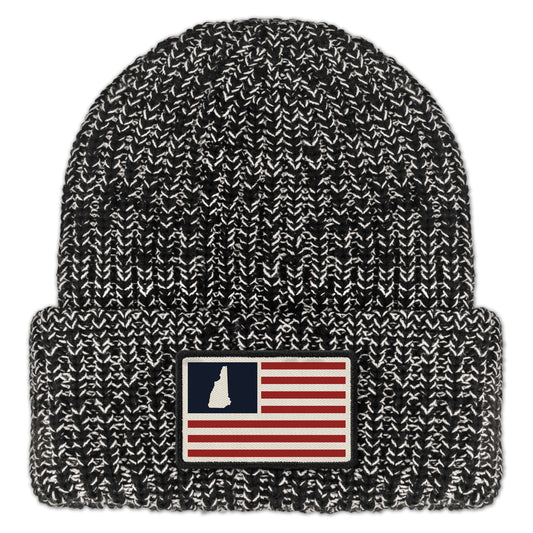 New Hampshire USA Flag Patch Chunky Knit