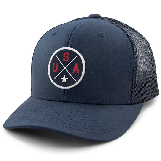 USA Circle Emblem Classic Snapback Trucker