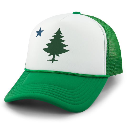 Vintage Maine Flag Foam Trucker Hat