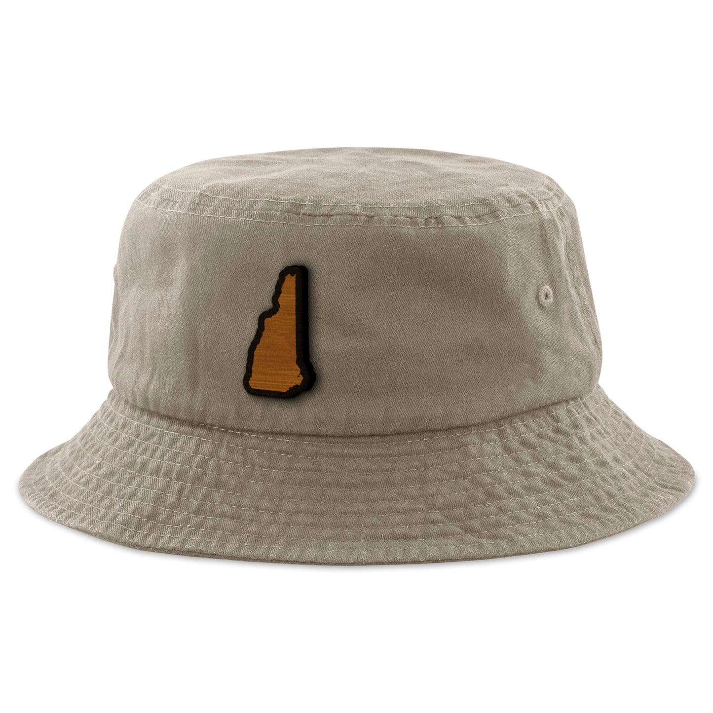 New Hampshire State Wood Grain Patch Bucket Hat