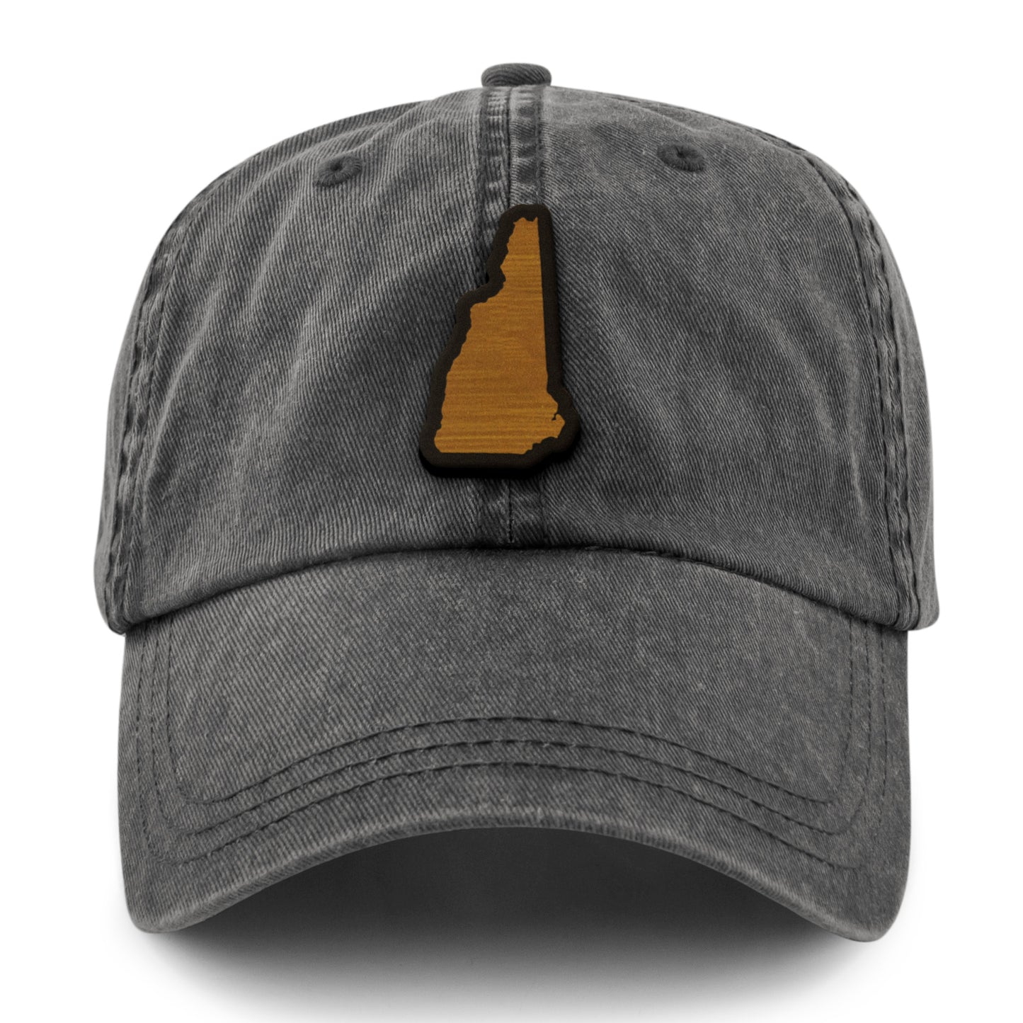 New Hampshire State Wood Grain Washed Dad Hat