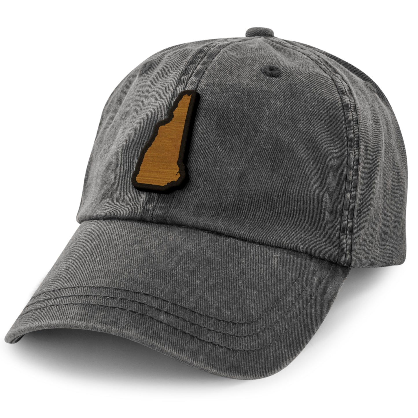 New Hampshire State Wood Grain Washed Dad Hat