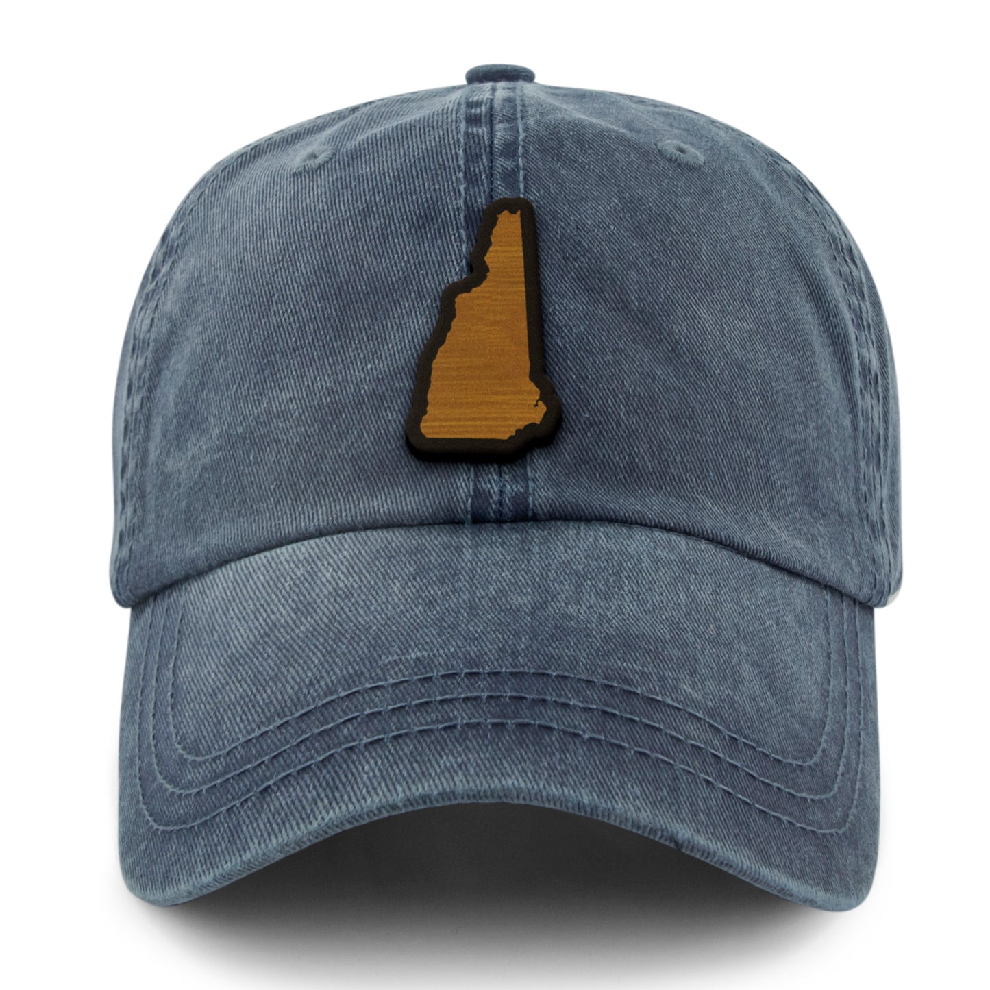 New Hampshire State Wood Grain Washed Dad Hat