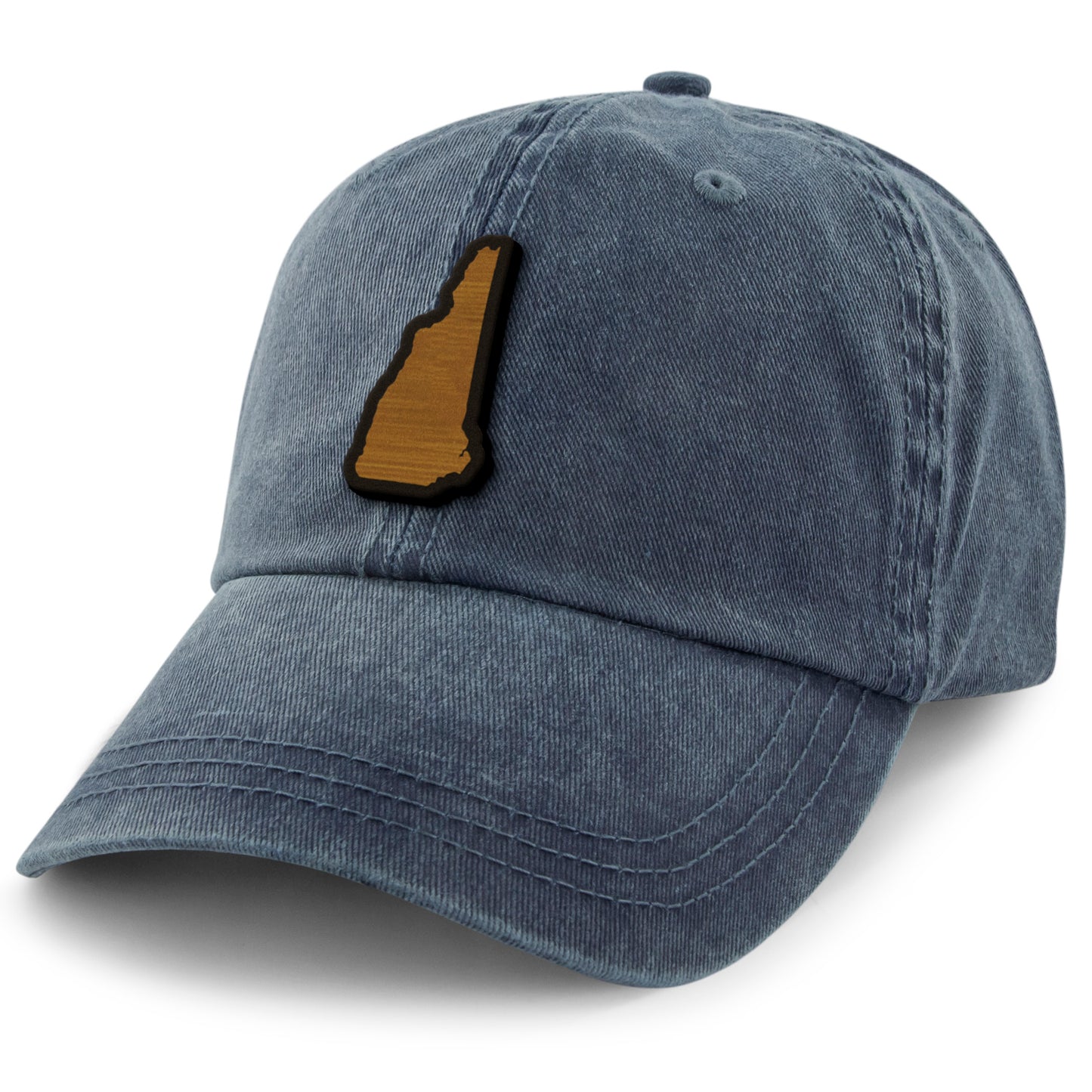 New Hampshire State Wood Grain Washed Dad Hat