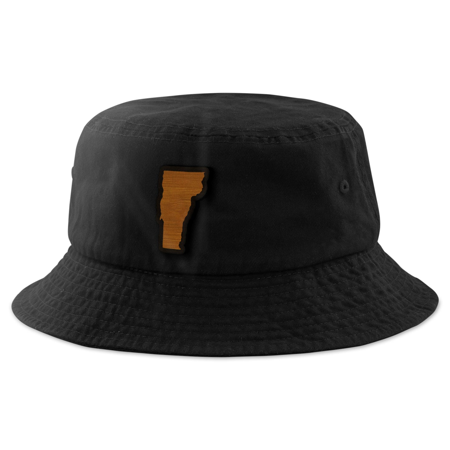 Vermont State Wood Grain Patch Bucket Hat