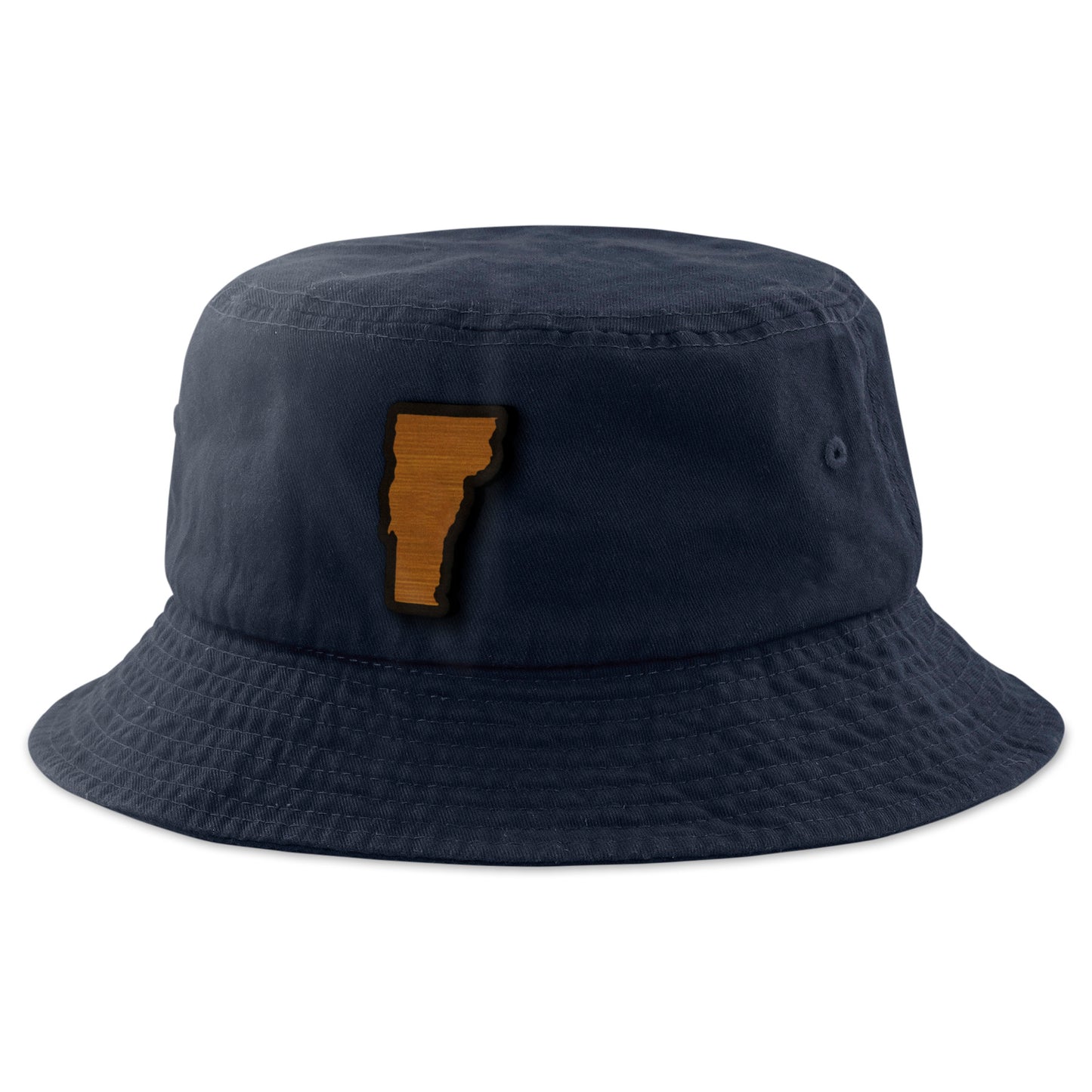 Vermont State Wood Grain Patch Bucket Hat