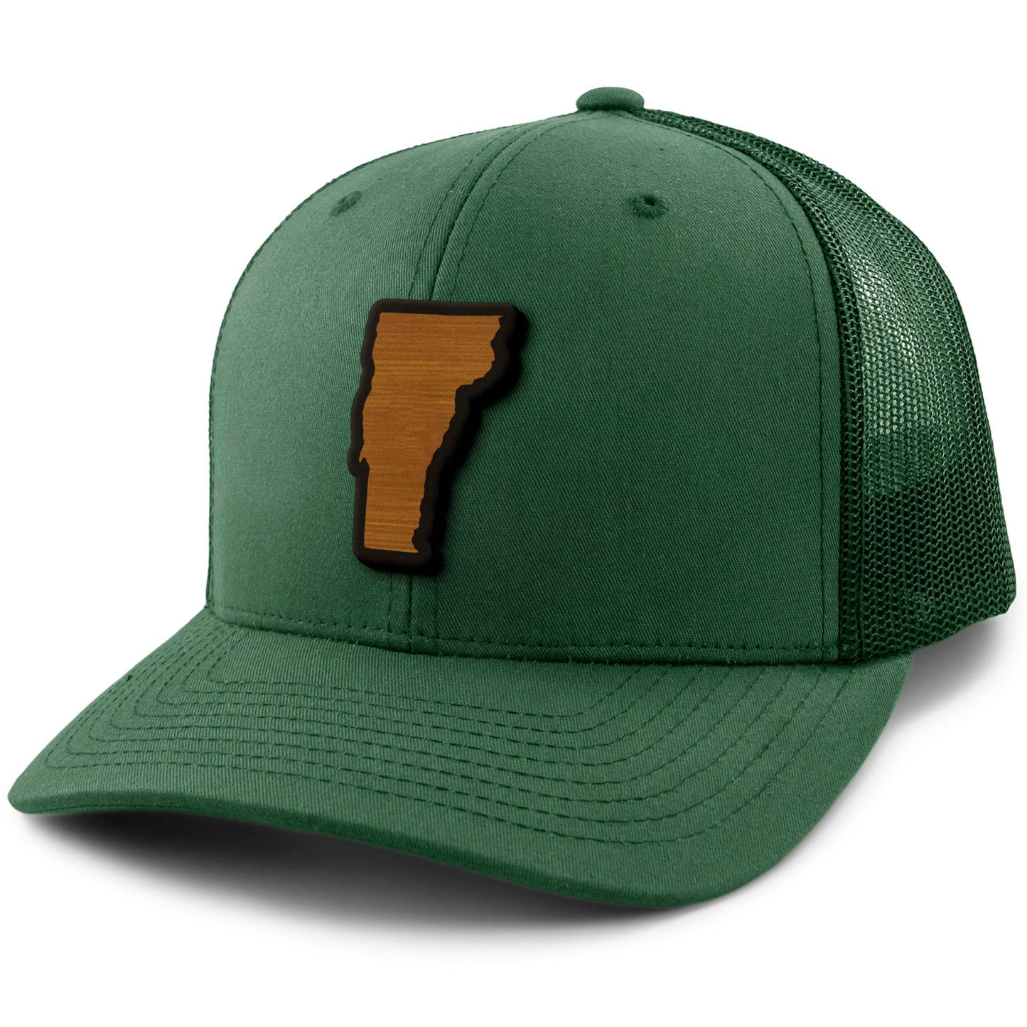 Vermont State Wood Grain Patch Classic Snapback Trucker