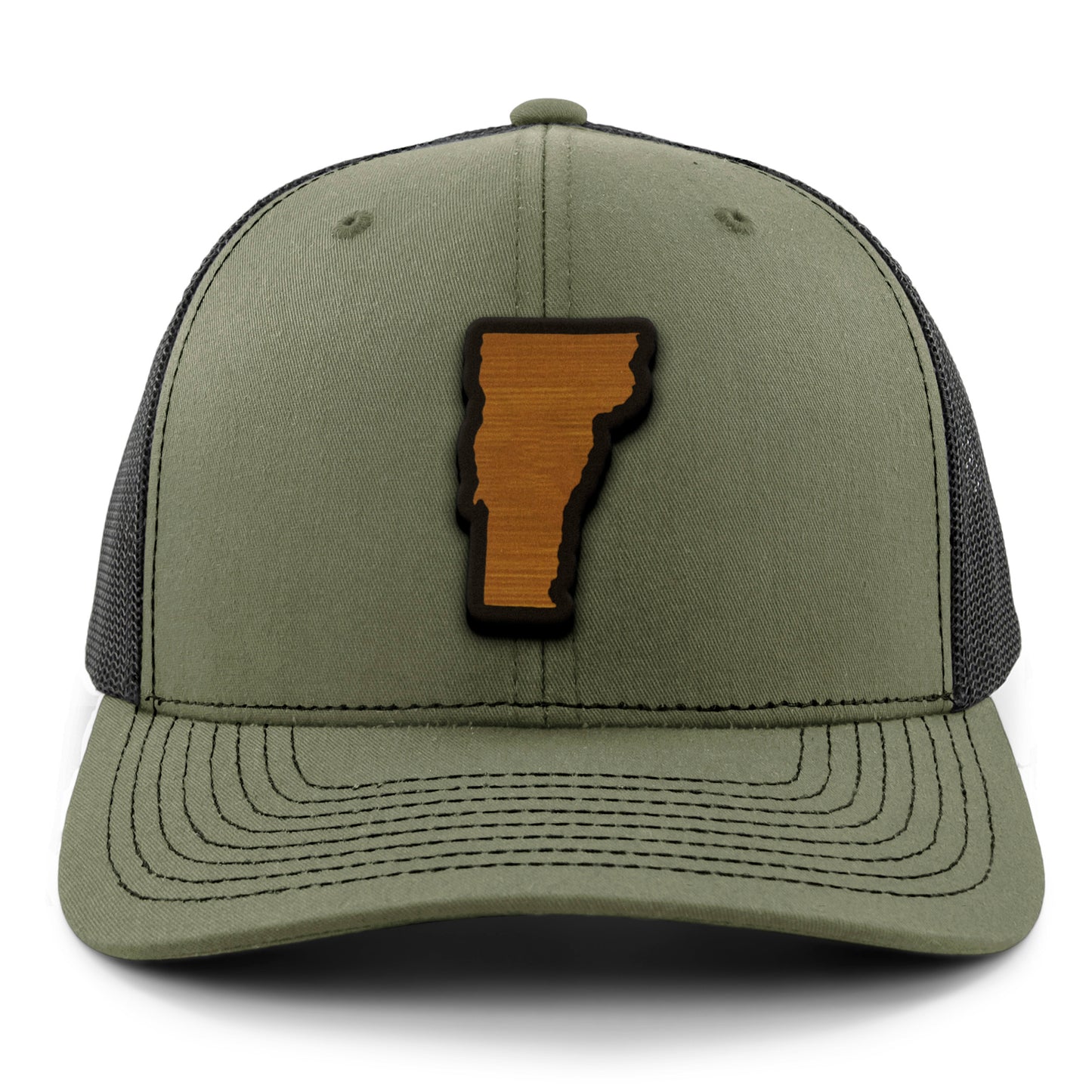 Vermont State Wood Grain Patch Classic Snapback Trucker