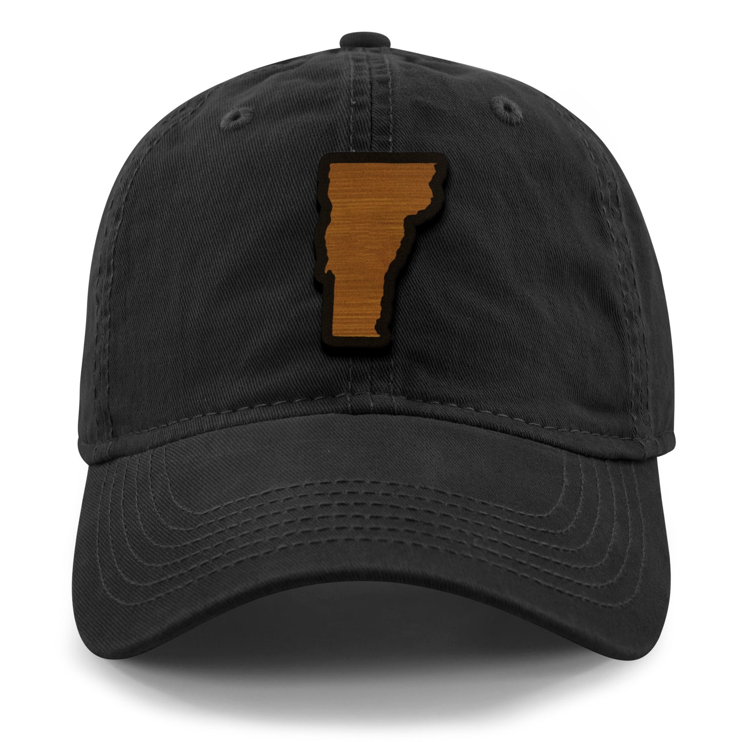 Vermont State Wood Grain Patch Dad Hat