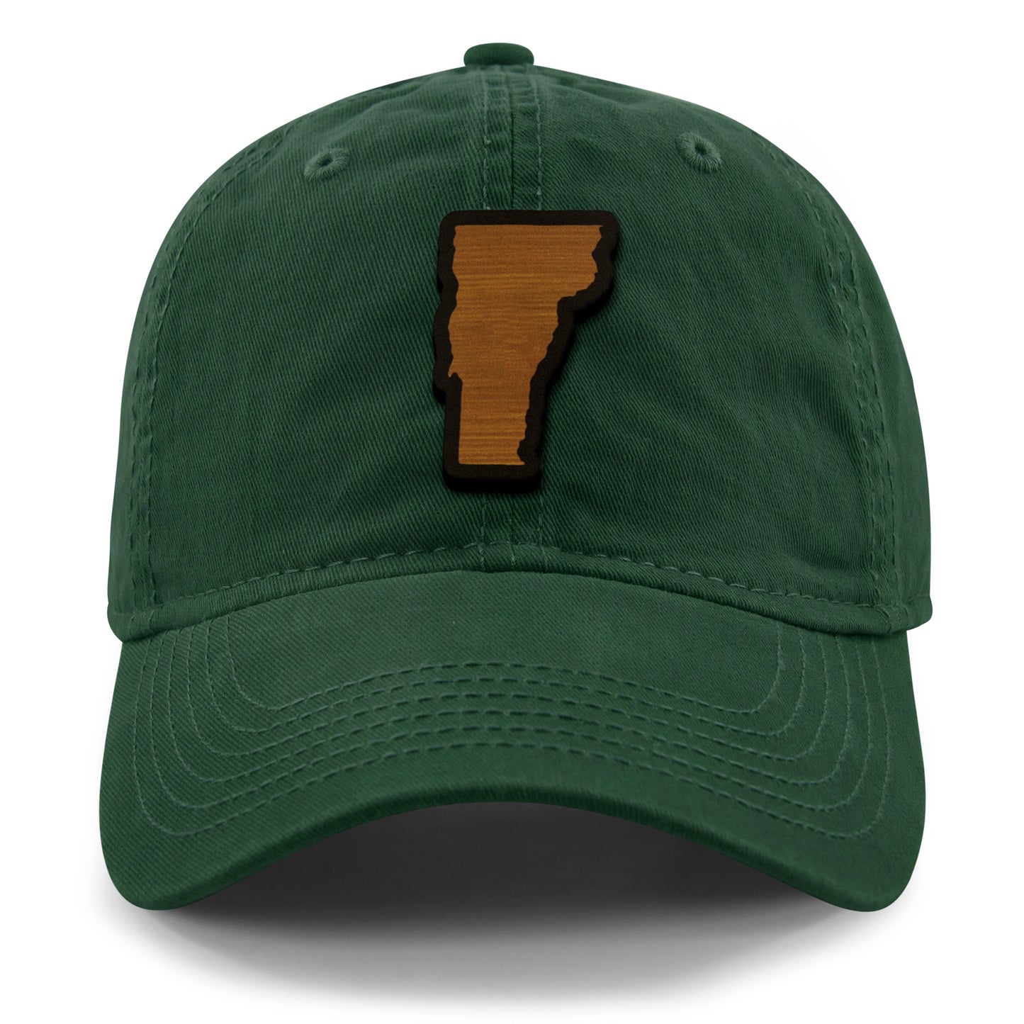 Vermont State Wood Grain Patch Dad Hat