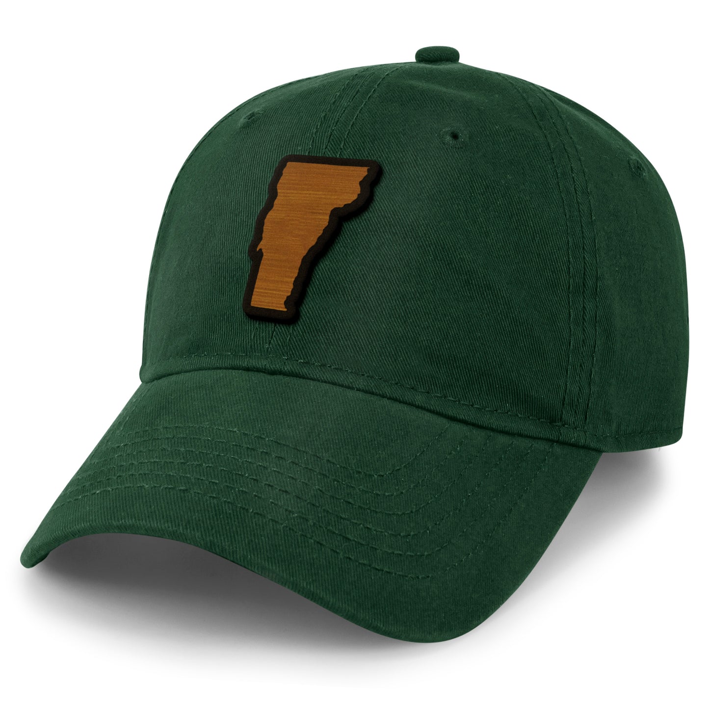 Vermont State Wood Grain Patch Dad Hat