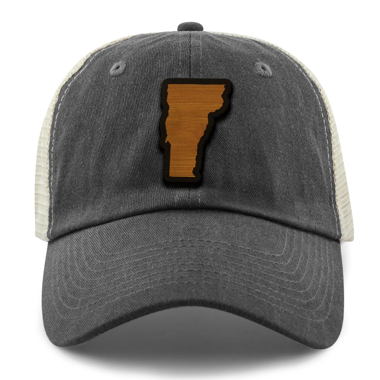 Vermont State Wood Grain Patch Relaxed Trucker