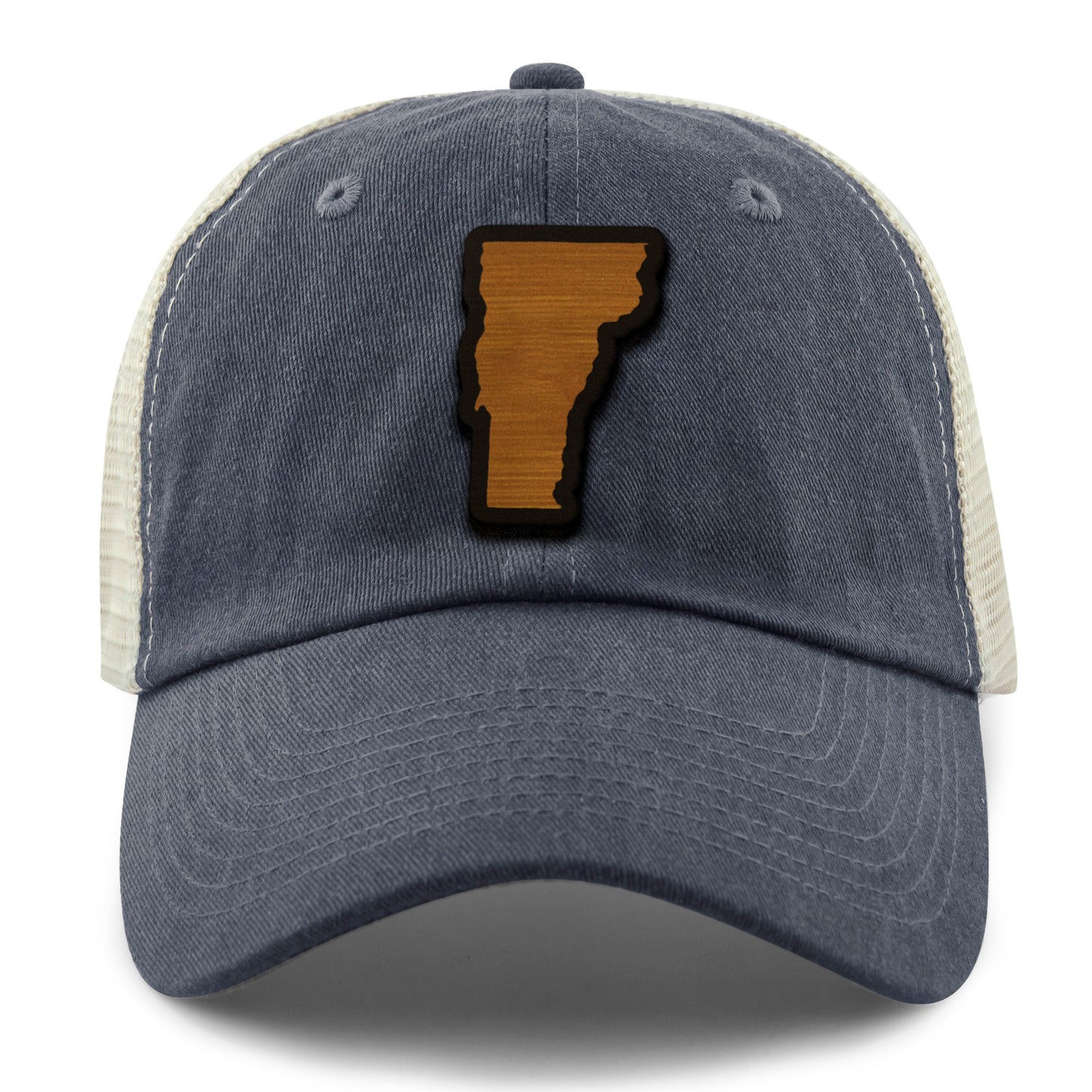 Vermont State Wood Grain Patch Relaxed Trucker