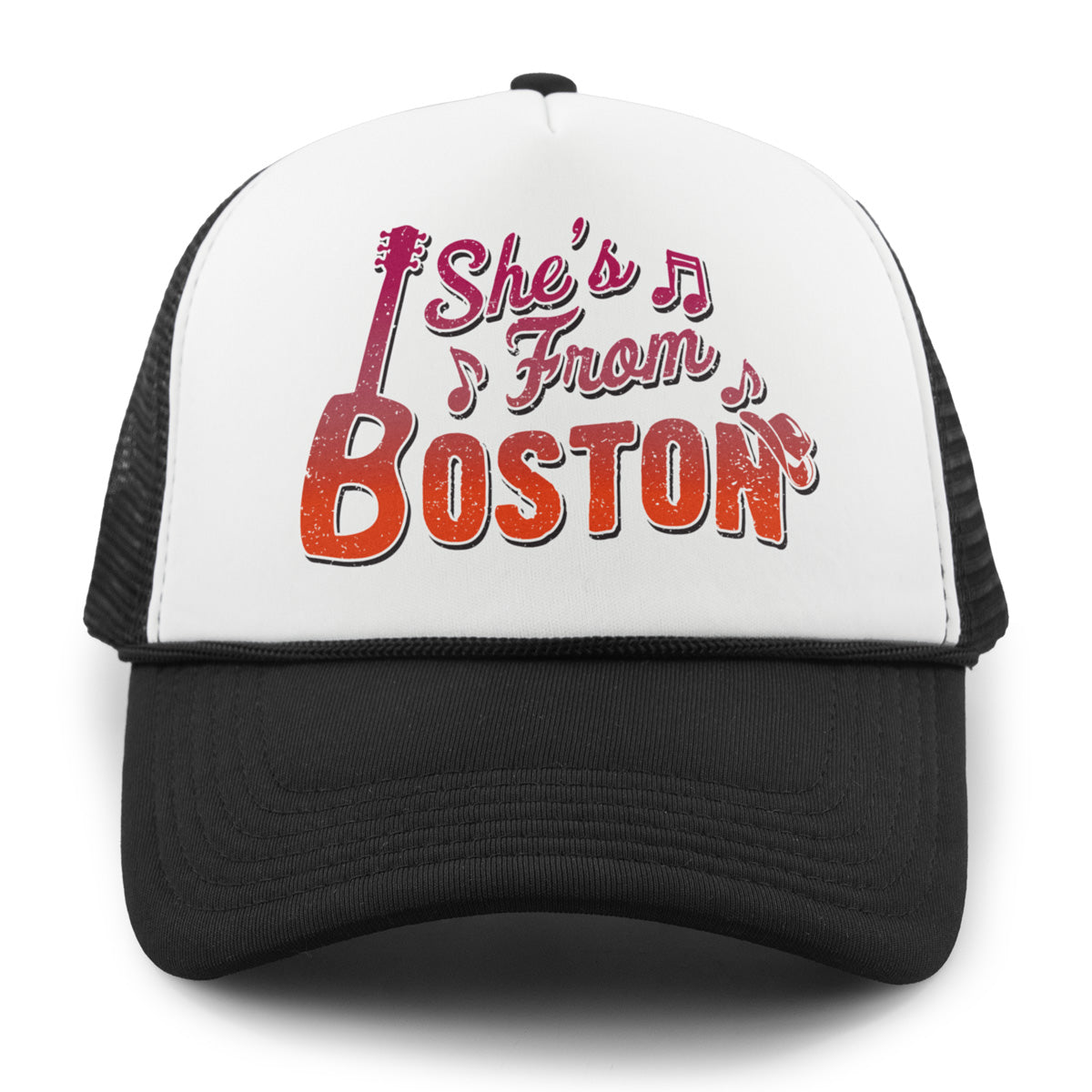 She's From Boston Foam Trucker Hat