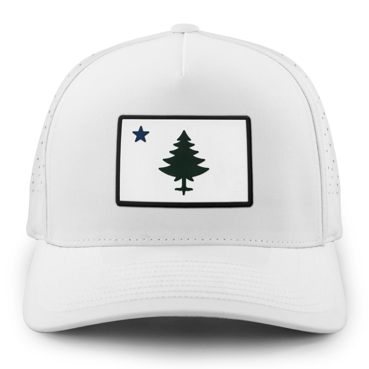 Vintage Maine Flag PVC Performance Hat