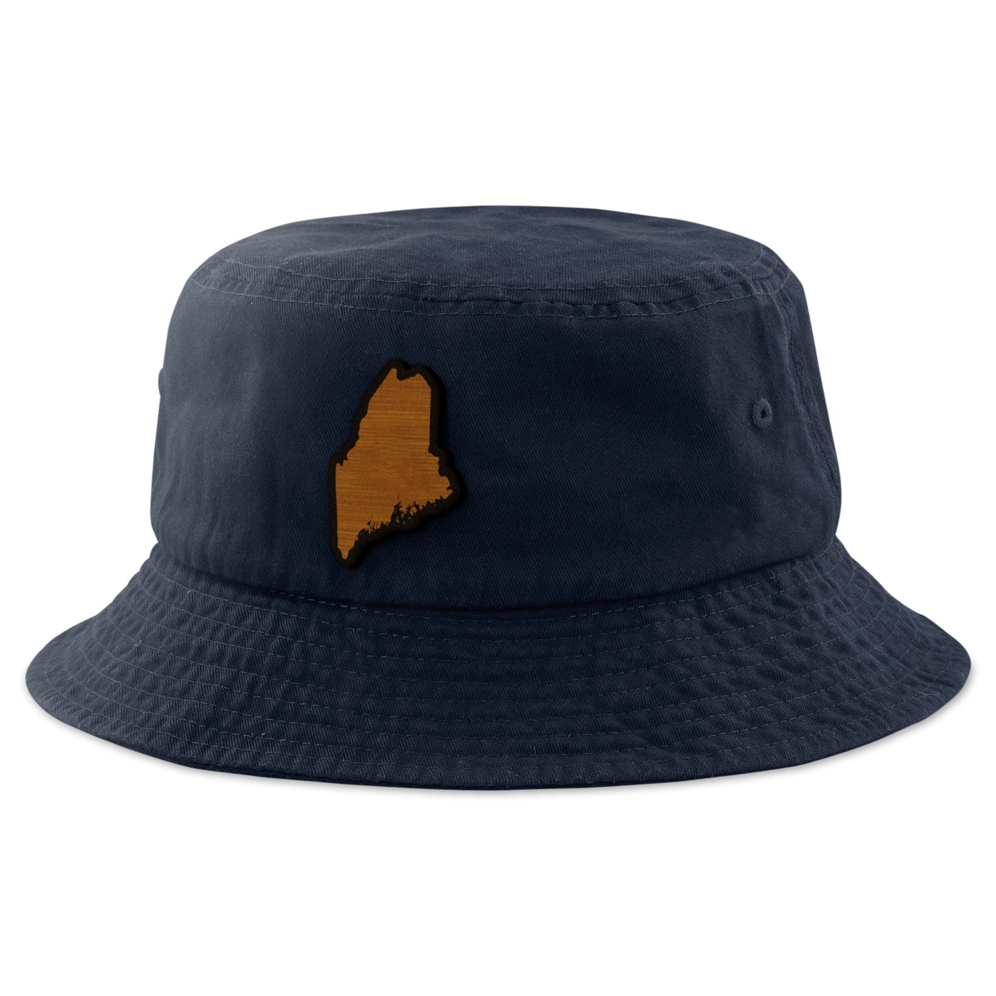 Maine State Wood Grain Patch Bucket Hat