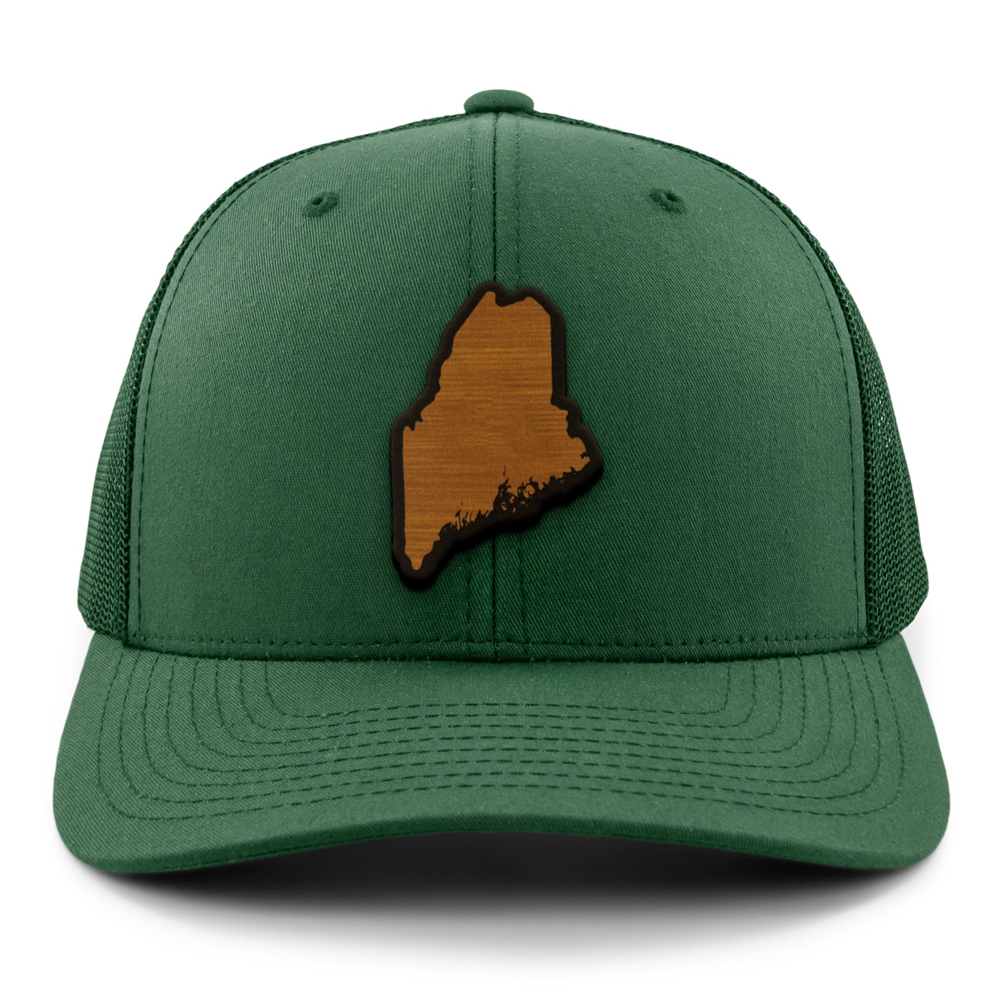 Maine State Wood Grain Patch Classic Snapback Trucker