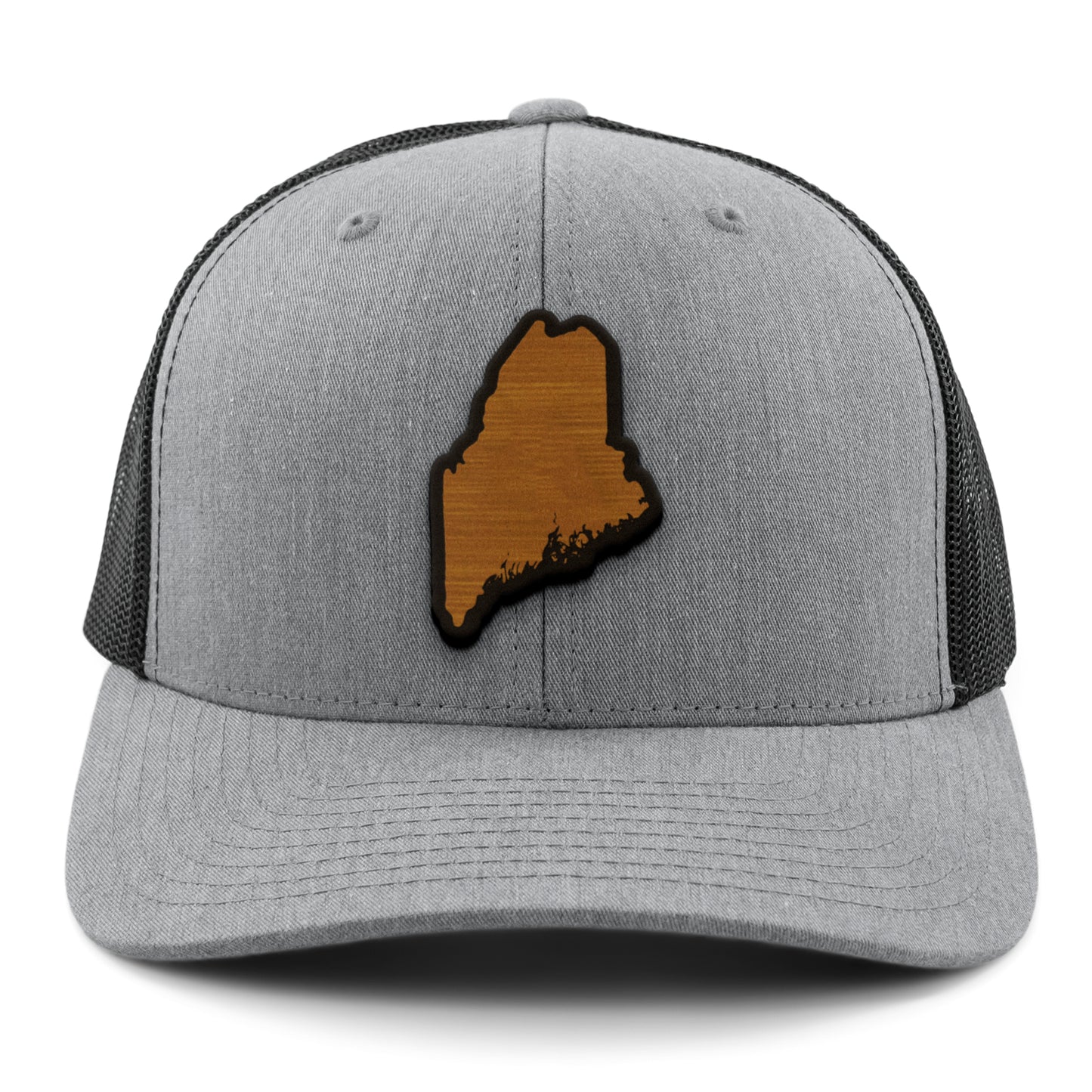 Maine State Wood Grain Patch Classic Snapback Trucker