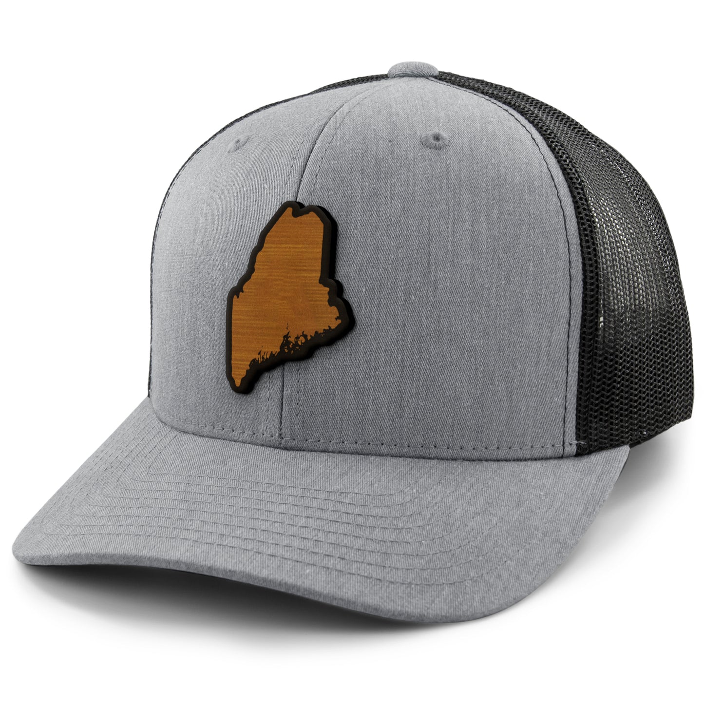 Maine State Wood Grain Patch Classic Snapback Trucker