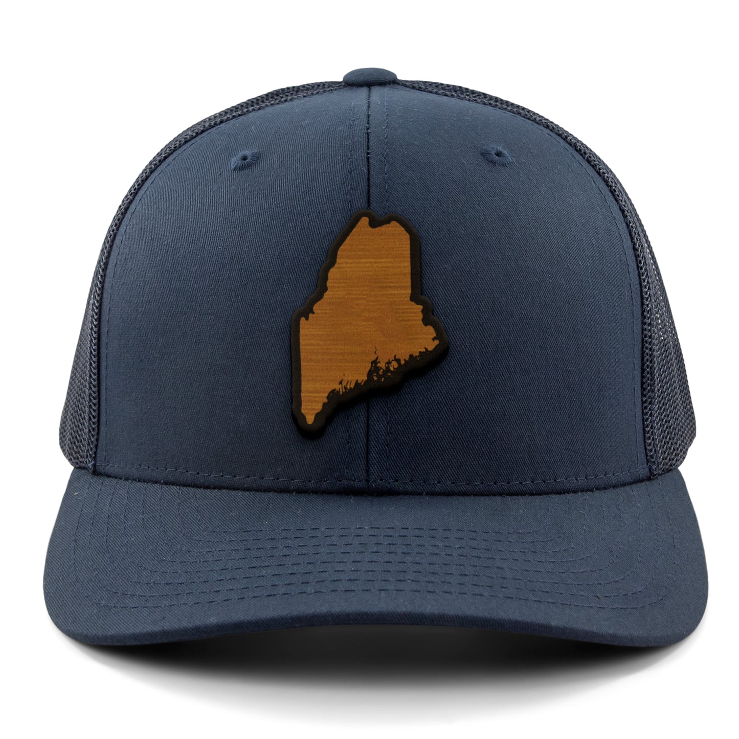 Maine State Wood Grain Patch Classic Snapback Trucker