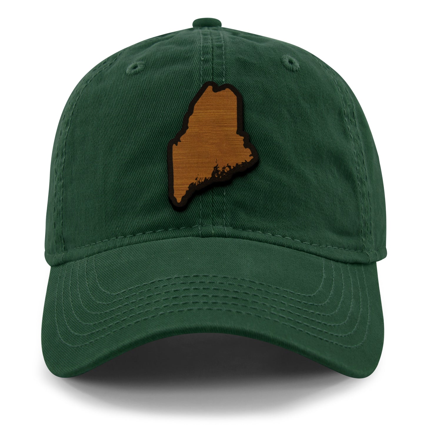 Maine State Wood Grain Patch Dad Hat