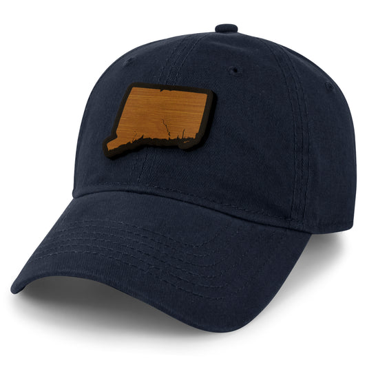 Connecticut State Wood Grain Patch Dad Hat