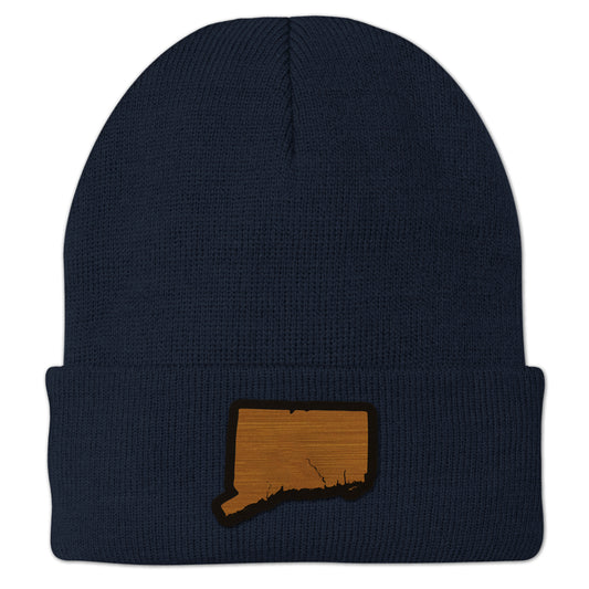 Connecticut State Wood Grain Patch Cuff Knit