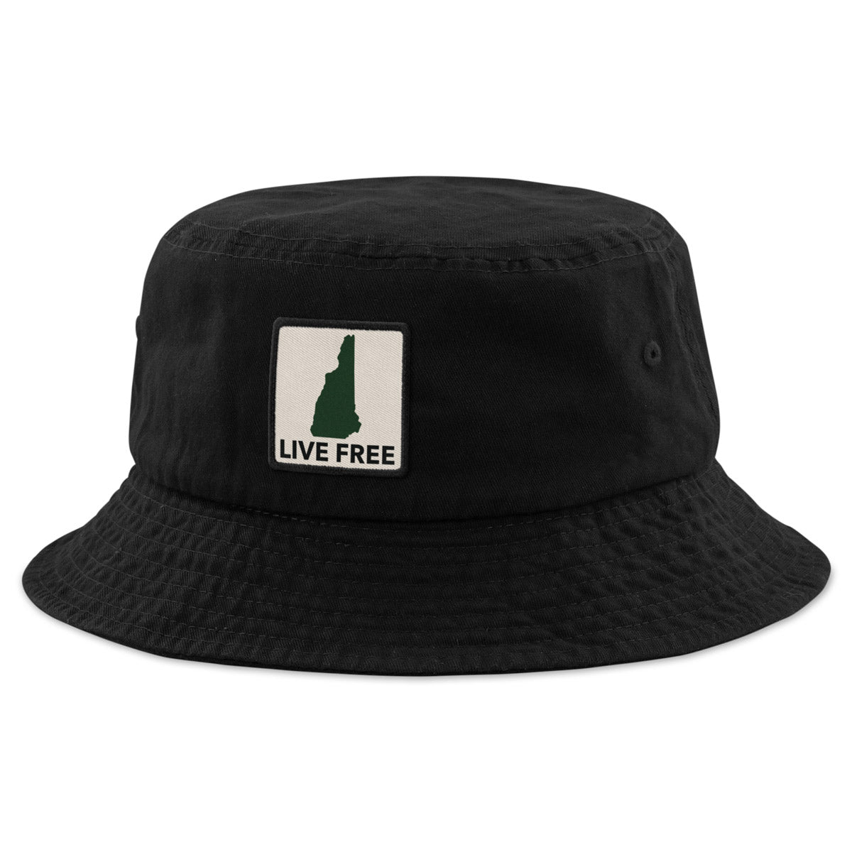 Live Free New Hampshire Printed Patch Bucket Hat