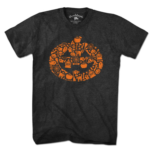 Halloween Icons Pumpkin T-Shirt - Chowdaheadz