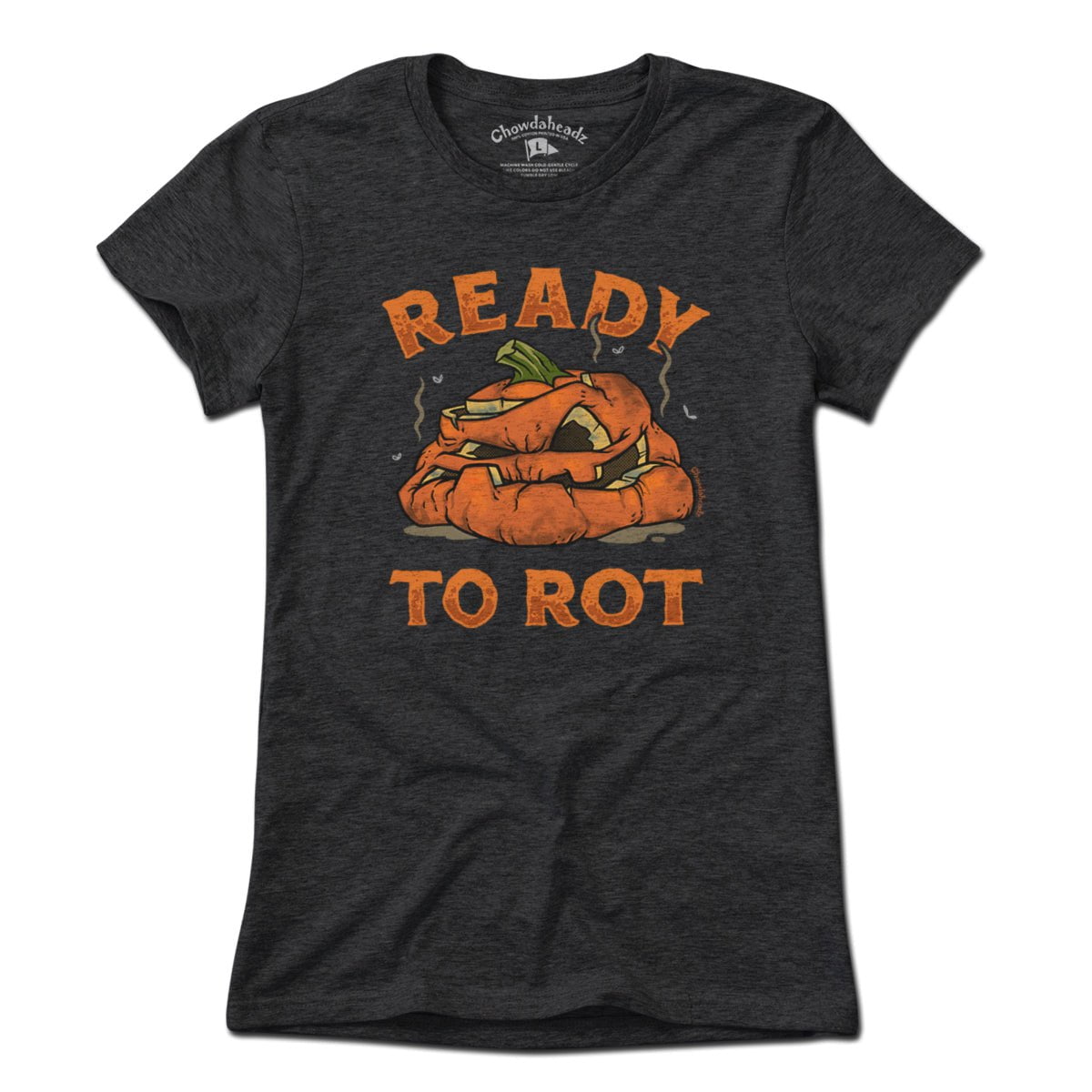 Ready To Rot Halloween Pumpkin T-Shirt - Chowdaheadz