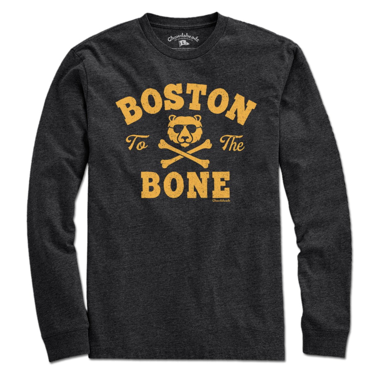 Boston to the Bone Black & Gold T-Shirt - Chowdaheadz