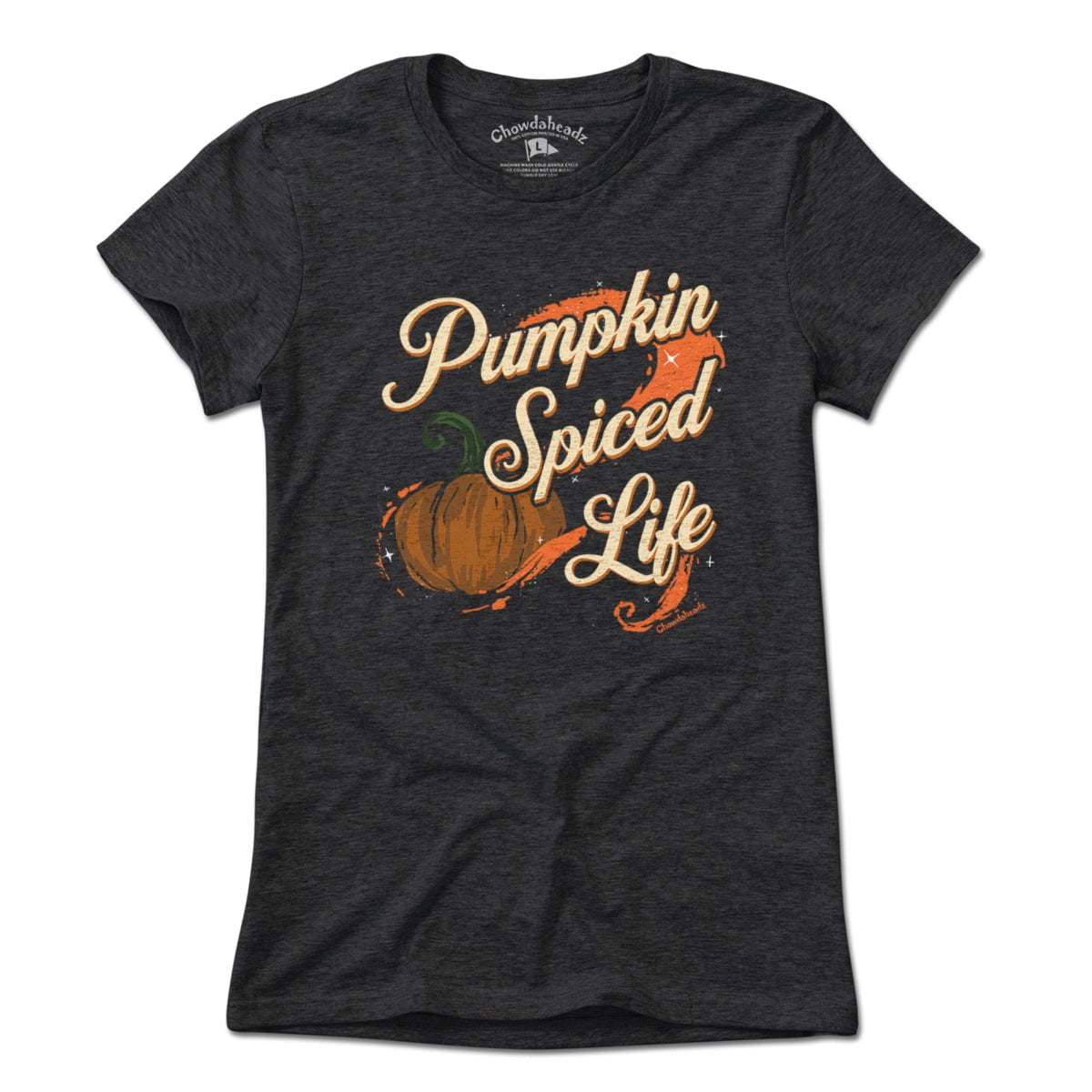 Pumpkin Spiced Life Charcoal T-Shirt - Chowdaheadz