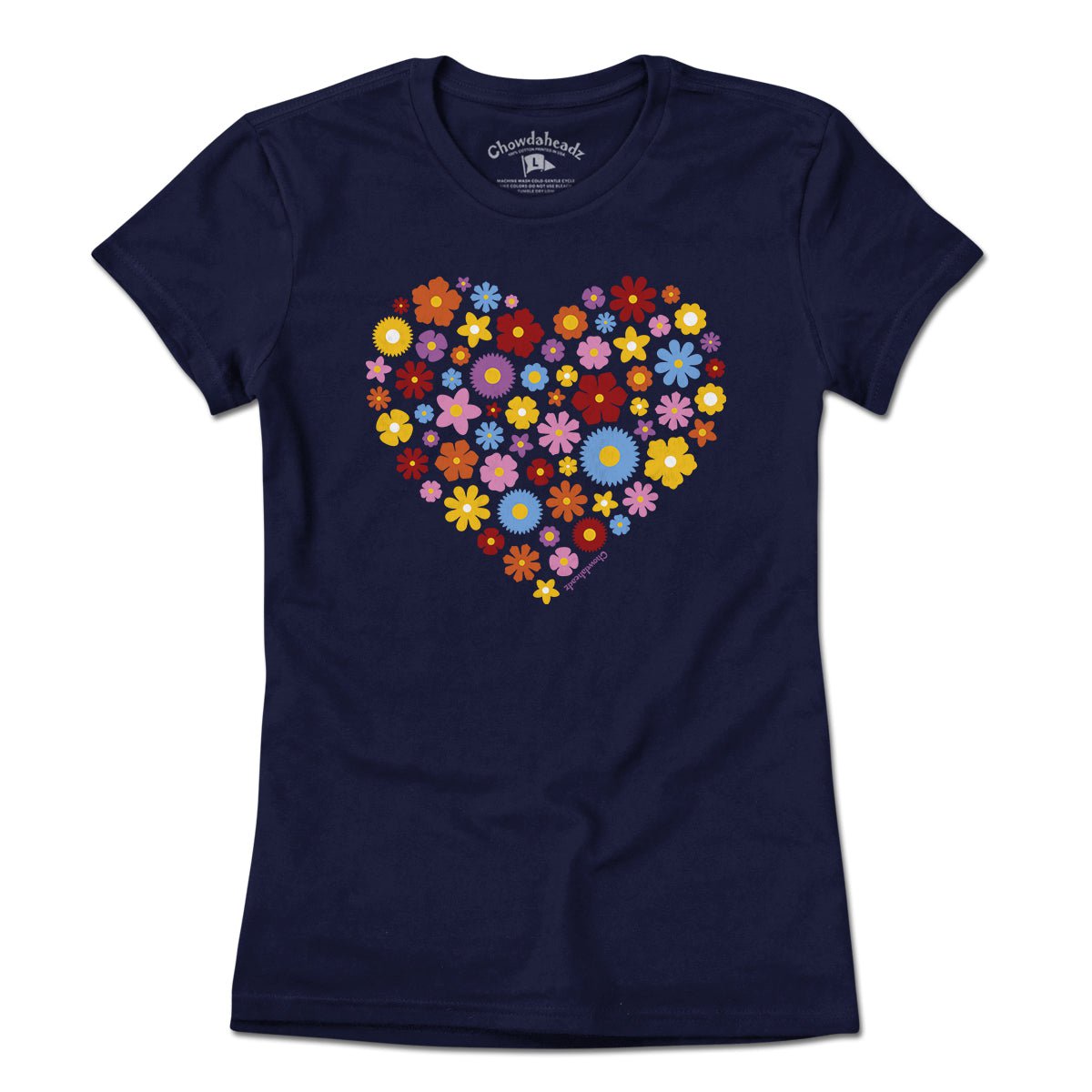 Spring Flowers Heart T-Shirt - Chowdaheadz