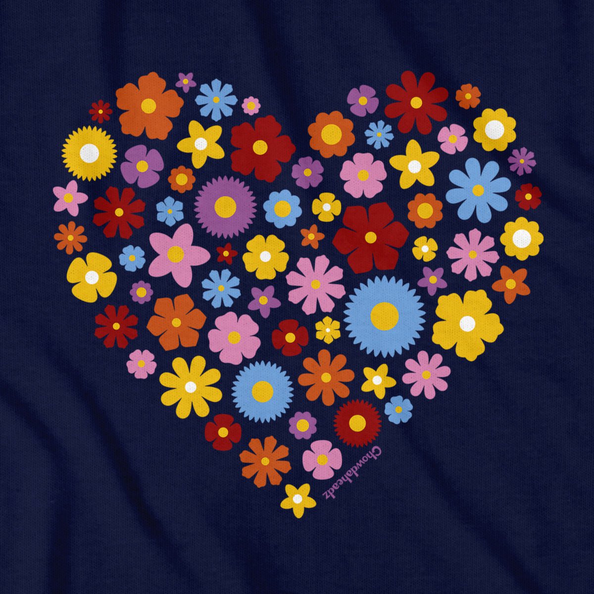 Spring Flowers Heart T-Shirt - Chowdaheadz