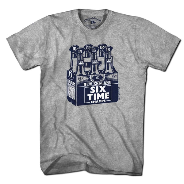 Chowdaheadz New England Six Pack T-Shirt Gray