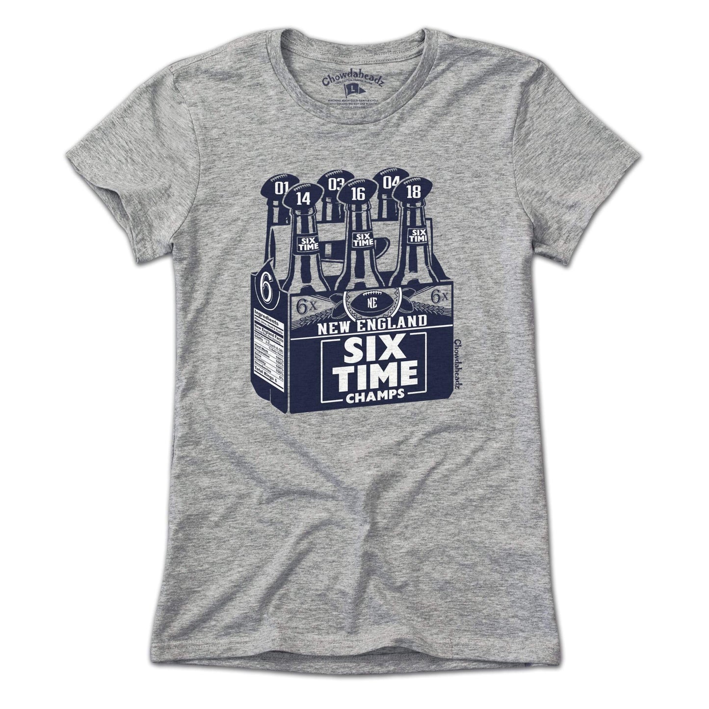 New England Six Pack T-Shirt - Chowdaheadz