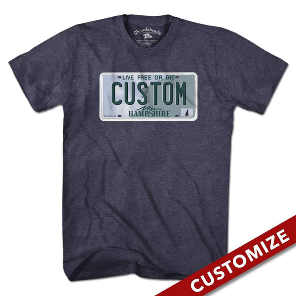 Custom New Hampshire License Plate T Shirt