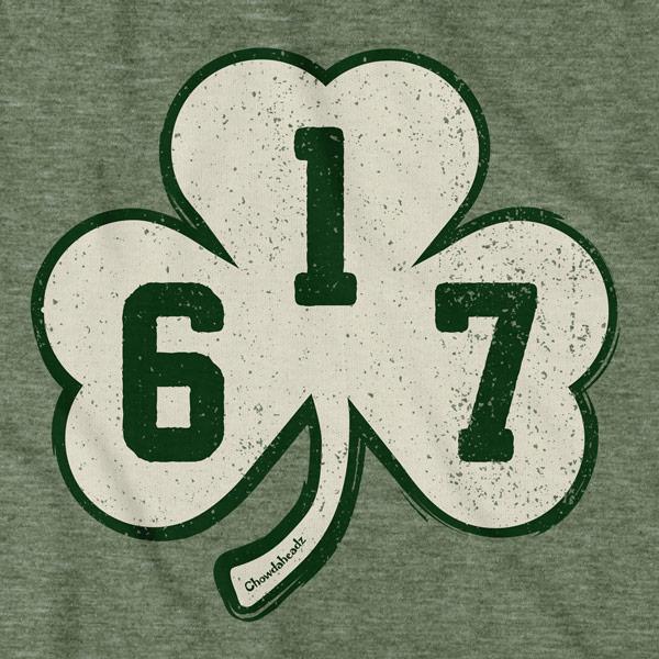 Distressed 617 Shamrock T-Shirt - Chowdaheadz