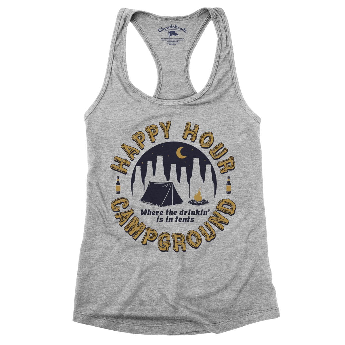 Happy Hour Campground Women's Tank Top (3 Colors) - Chowdaheadz