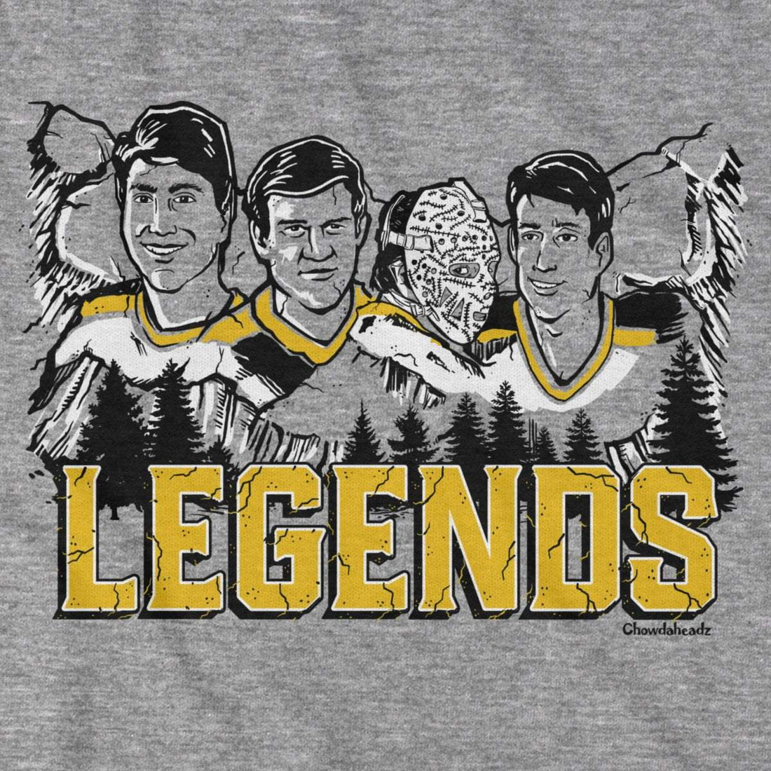  Chowdaheadz Boston Hockey Legends T-Shirt : Sports & Outdoors